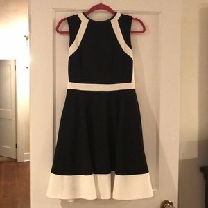 Black and White Sleeveless Dress